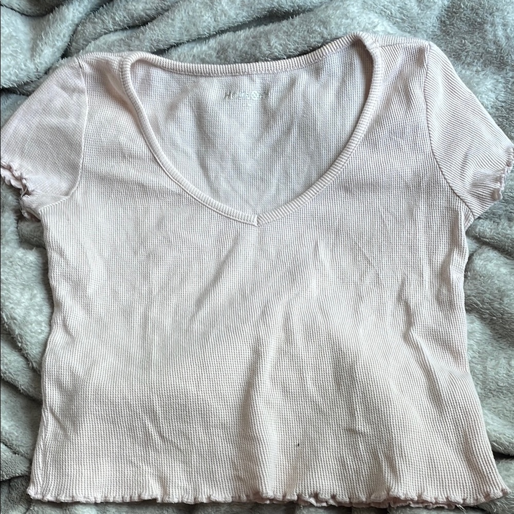 Harlow Pink Fitted Crop Short Sleeve T-Shirt